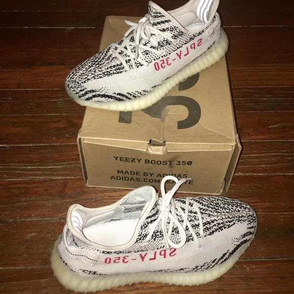 yellowing yeezy zebra